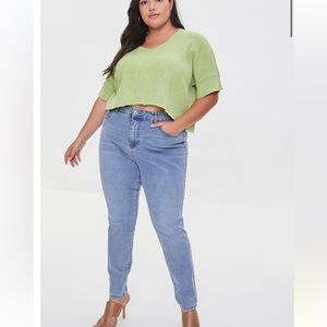Plus Size High-Rise Skinny Jeans forever 21